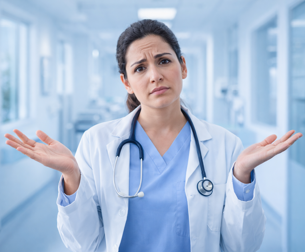 Healthcare professionals collaborating in a modern clinic